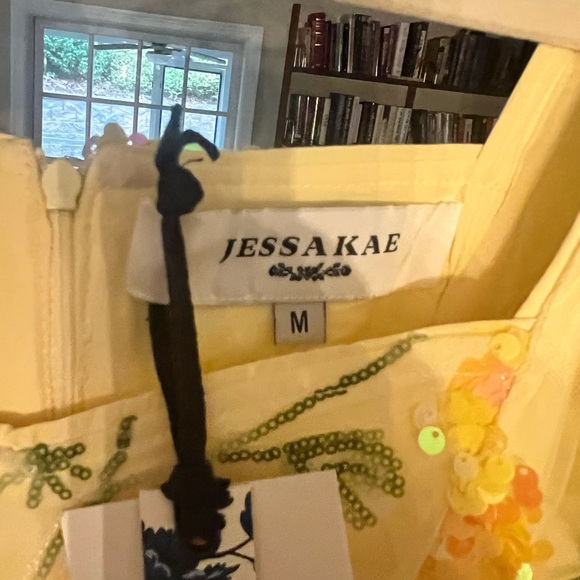 Bramble JESSAKAE sequin dress in yellow medium mini midi - Picture 6 of 6